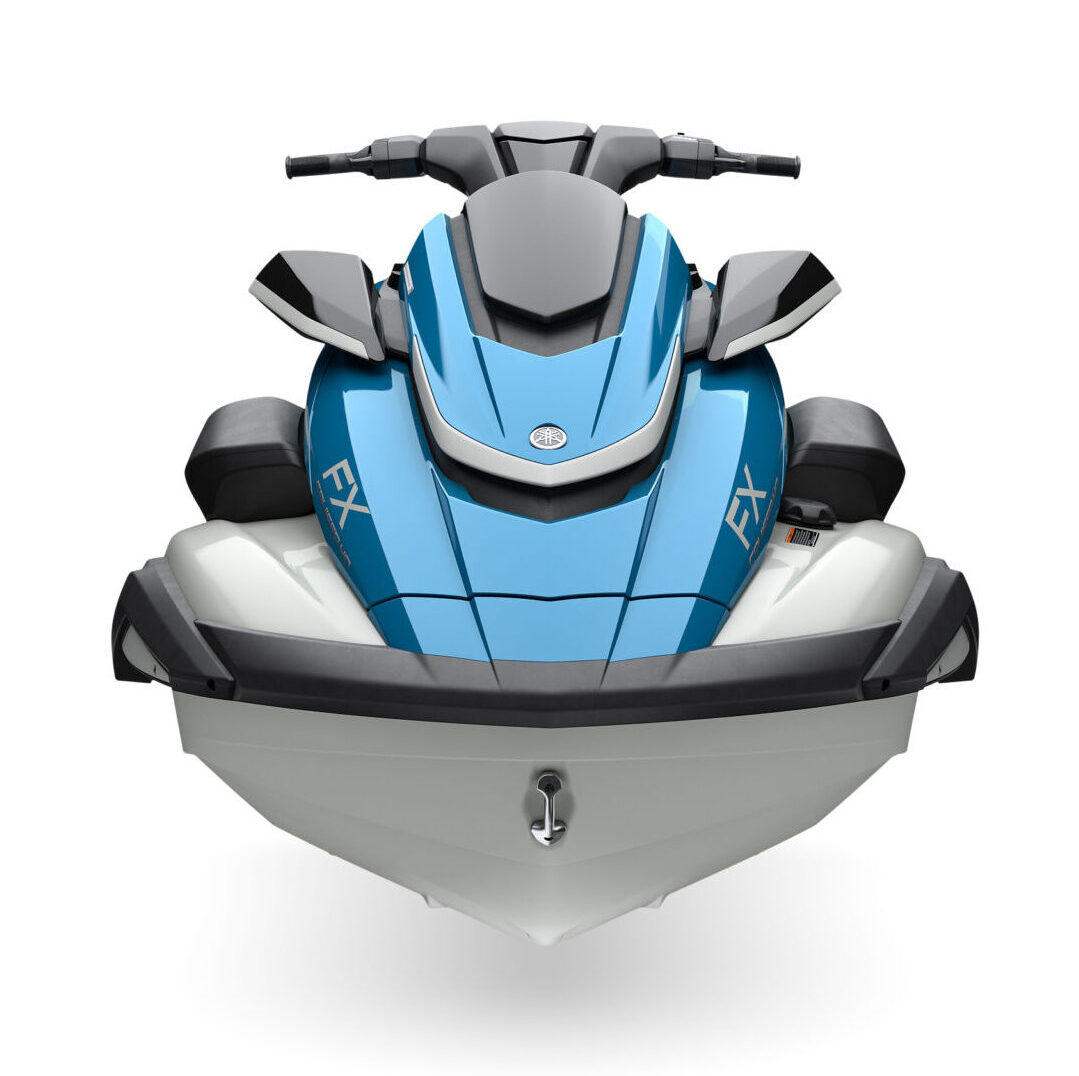 82_2027_FX1900A-D_PRLB_NA_11_YY_32 - The Wake Edit Front view of the 2027 Yamaha FX Cruiser HO in Pearl and Lagoon Blue